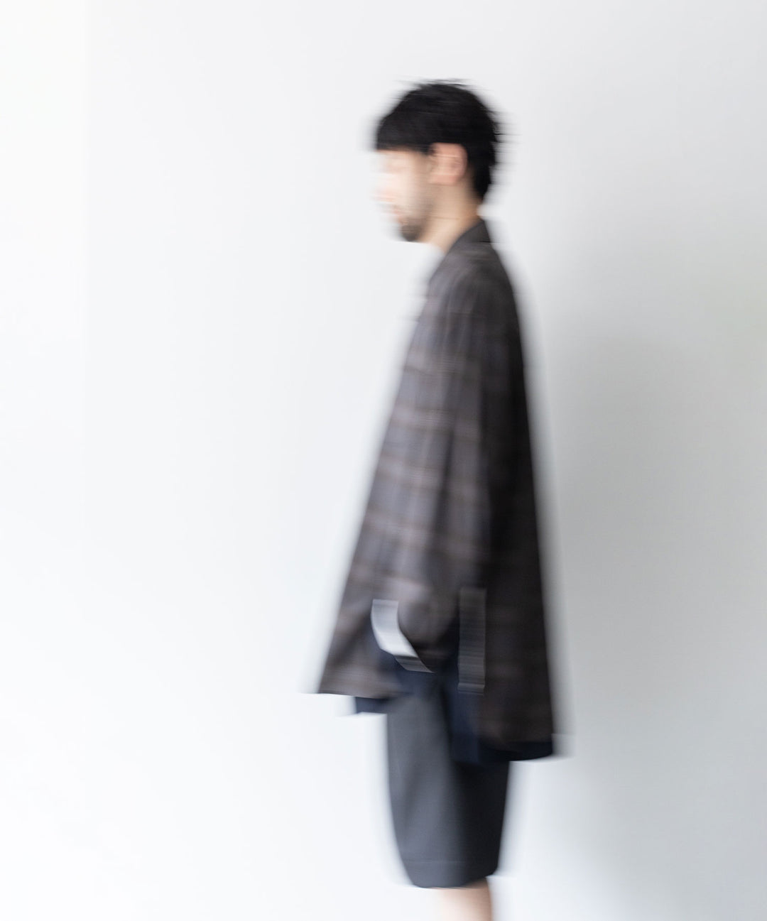 stein(シュタイン)の23SSコレクションのOVERSIZED LAYERED SHIRTのOMBRE CHECK（KHAKI）