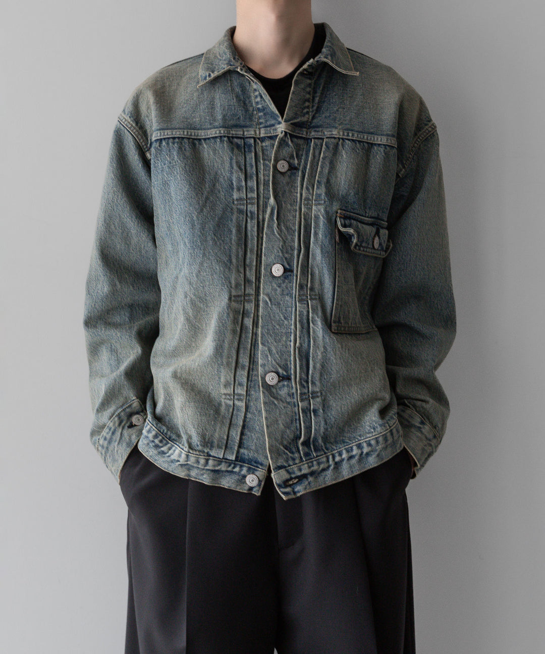 インテリムのHYPER BIG VINTAGE WASHED "1ST KIBATA SHUTTLE DENIM JACKETのSHABBY sessionセッション福岡セレクトショップ 公式通販サイト