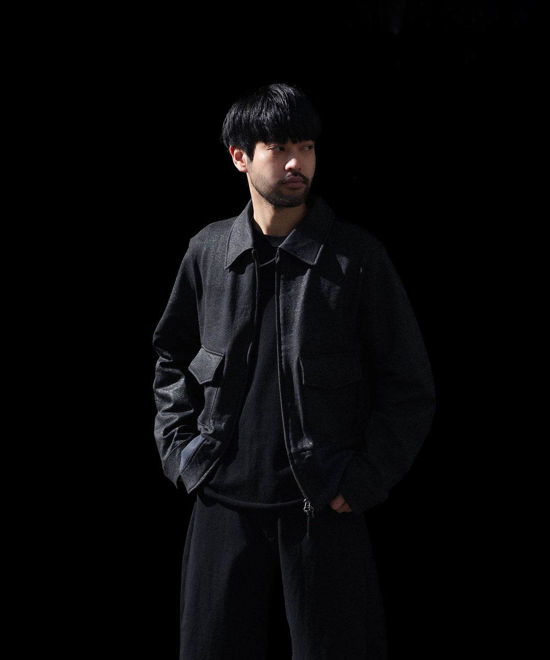 ANTHEM A アンセムエーのCRACK TERRY BLOUSONのBLUE GRAY 公式通販サイトsession福岡セレクトショップ