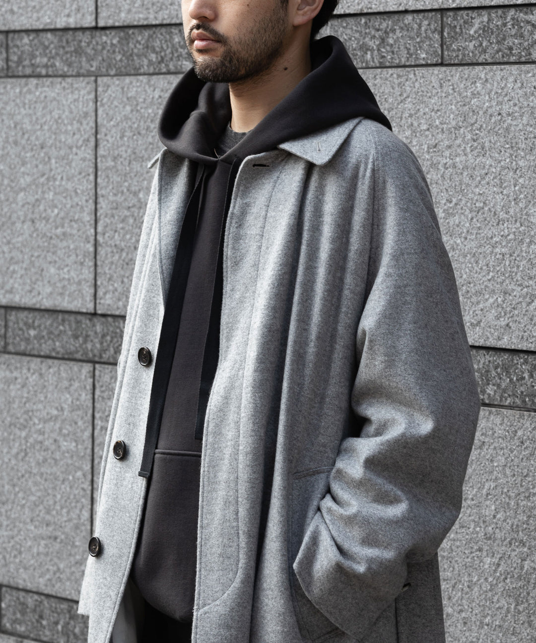 INTÉRIM(インテリム)のCASHMERE DRAP HYPER BIG BELTED OVER COATのGRAYの公式通販サイトsession福岡セレクトショップ