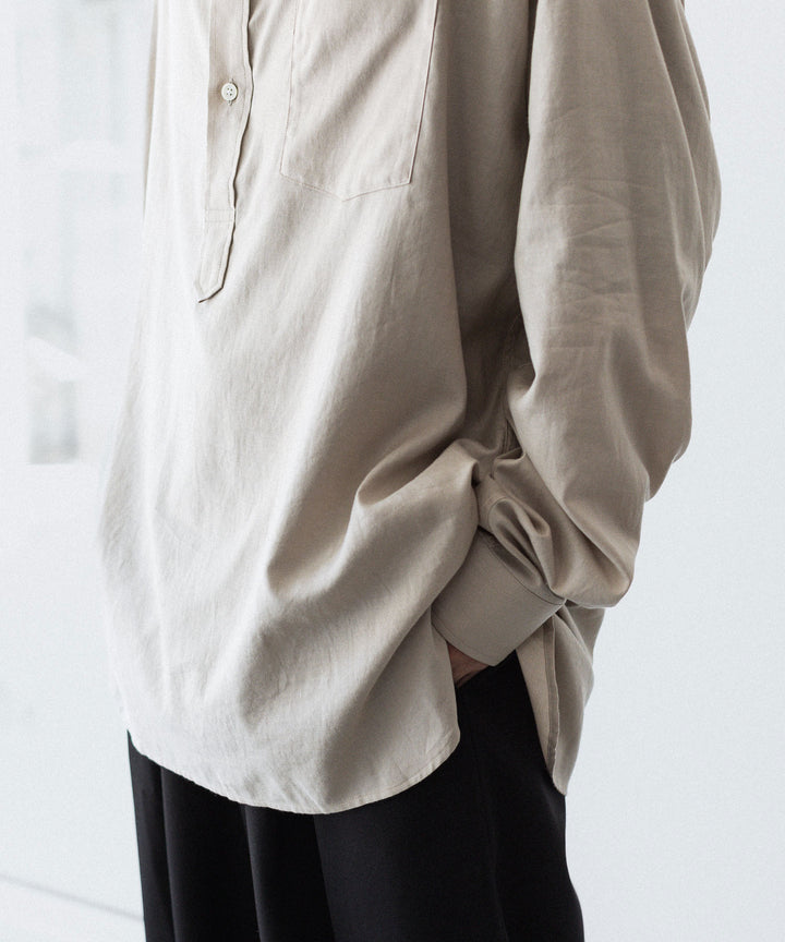 ssstein(シュタイン)のCOTTON/SILK OVERSIZED PULLOVER SHIRT - GREIGEの公式通販サイトsession福岡セレクトショップ