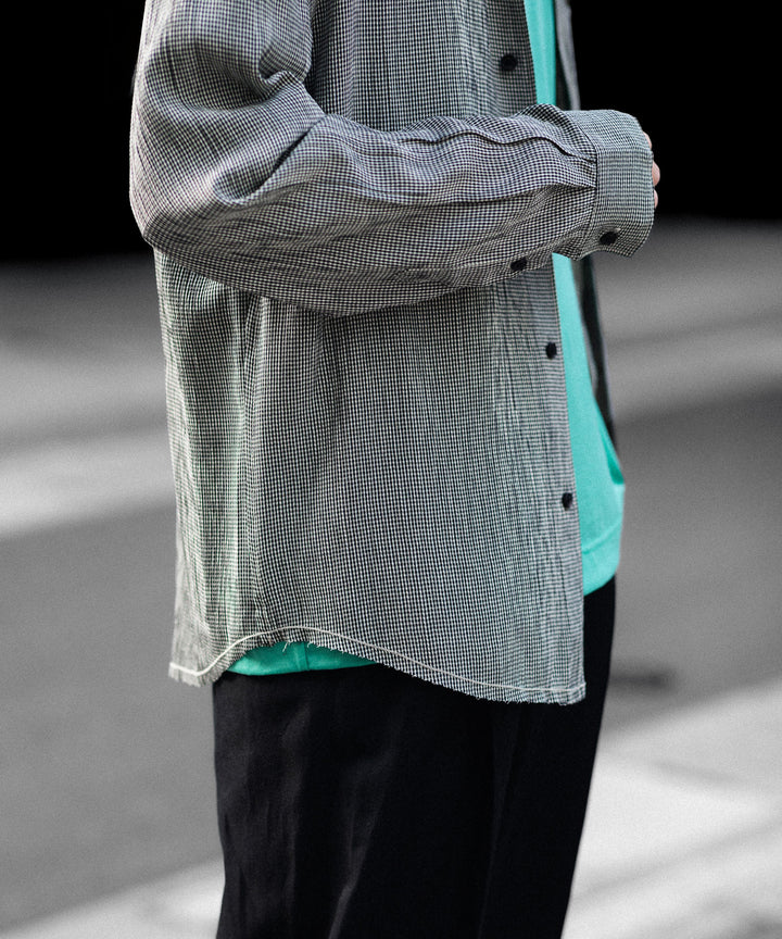 CODA -コーダのCHECKED RAW EDGES JAZZ SHIRTのCHECK公式通販サイトsession福岡セレクトショップ