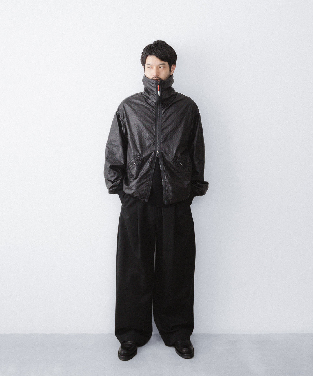 【paratrait】FROG SKIN BLOUSON - BLACK