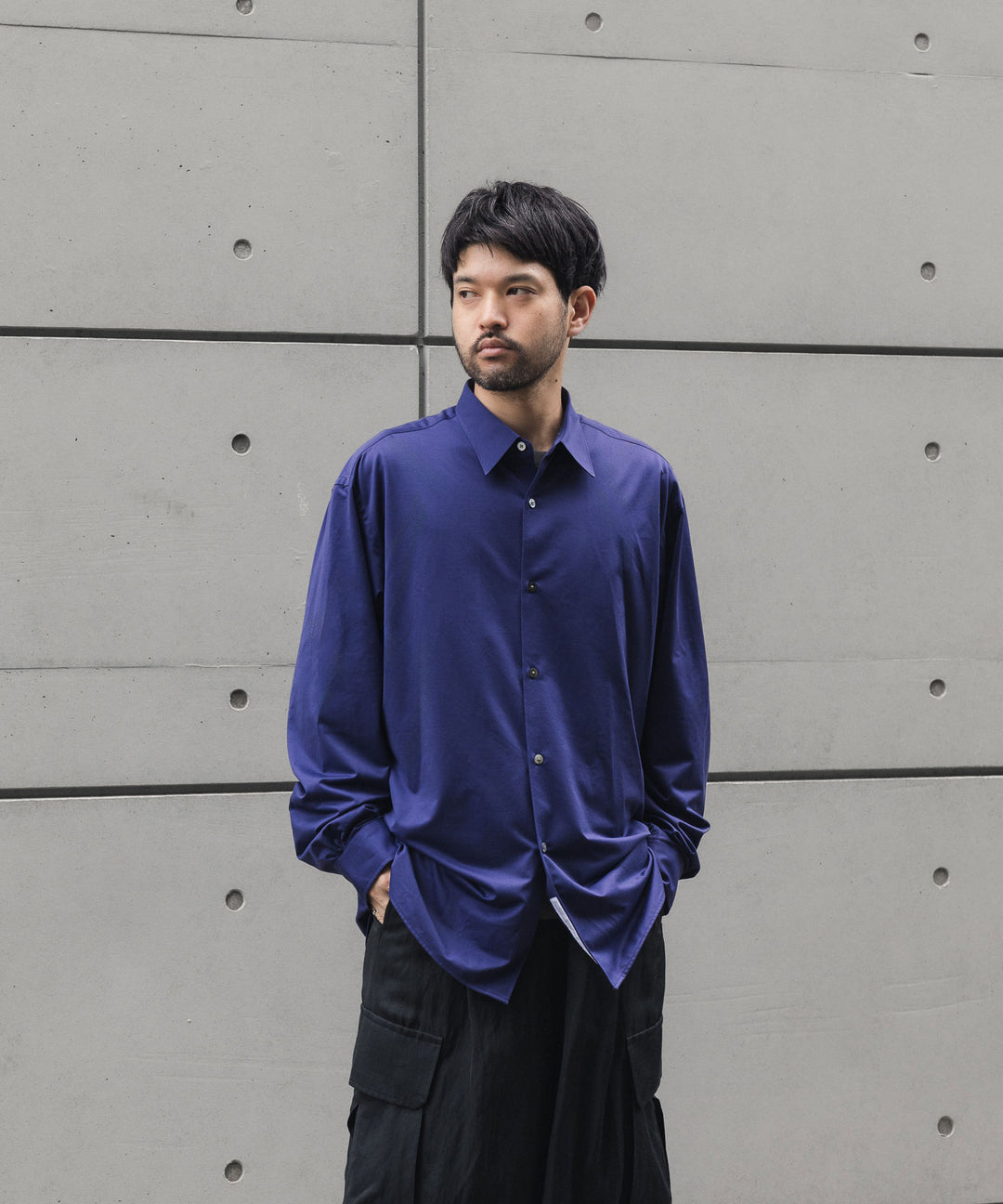 KANEMASA PHIL. カネマサフィルの46G MODEST SHIRTのPURPLE NAVY 公式通販サイトsession福岡セレクトショップ