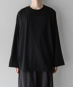 INTÉRIM - インテリムのHYPER BIG EXTRA FINE MERINO WOOL FOOTBALL L/S TEE のBLACK公式通販サイトsession福岡セレクトショップ