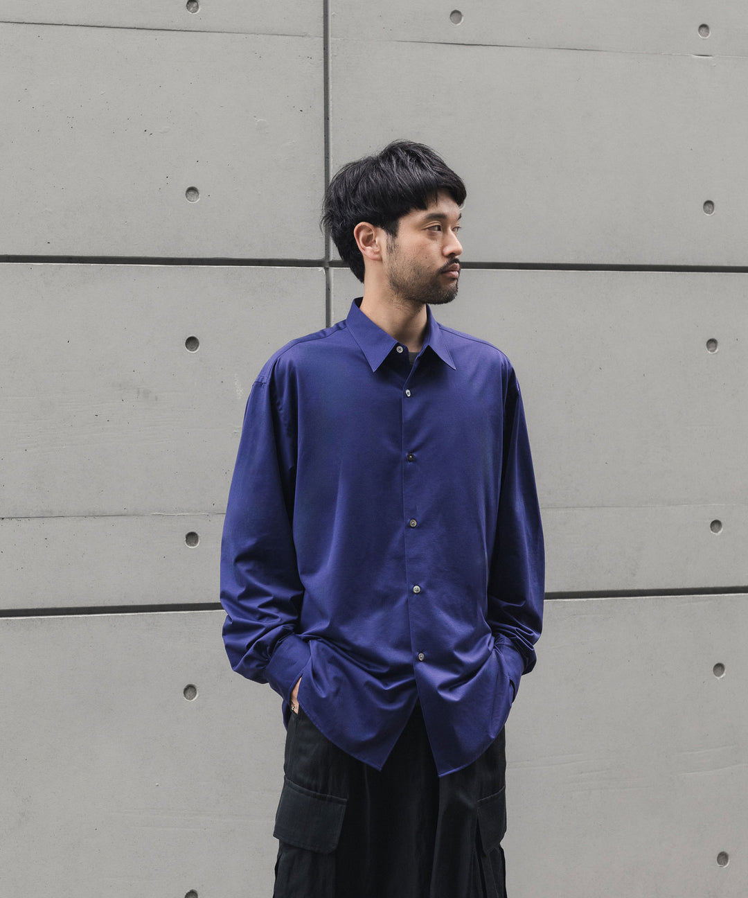 KANEMASA PHIL. カネマサフィルの46G MODEST SHIRTのPURPLE NAVY 公式通販サイトsession福岡セレクトショップ