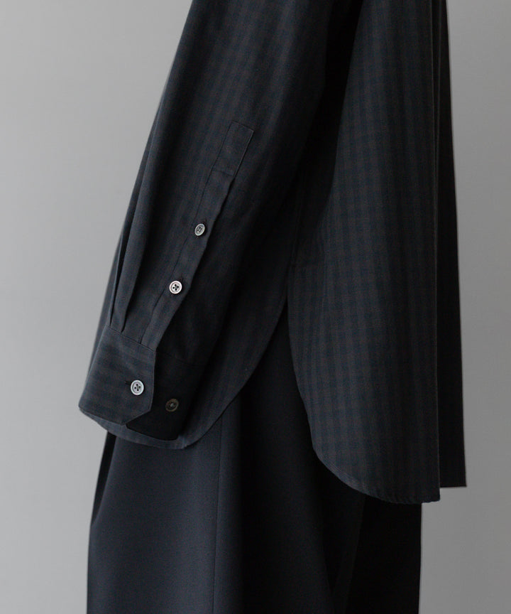 stein(シュタイン)の24SSコレクションOVERSIZED DOWN PAT SHIRTのGINGHAM( CHARCOAL )
