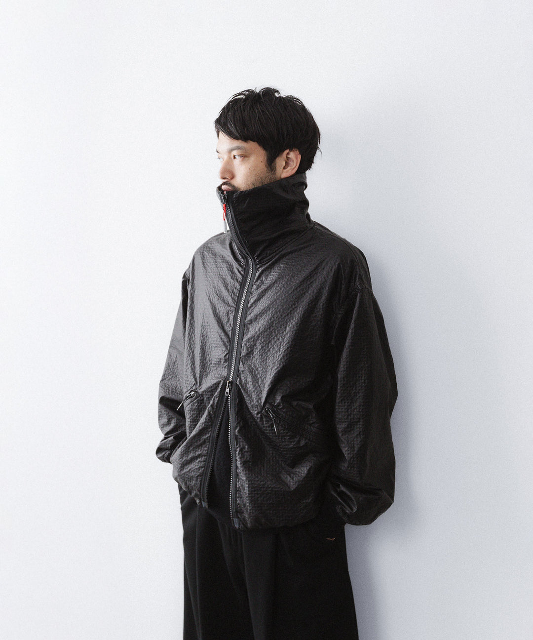 【paratrait】FROG SKIN BLOUSON - BLACK