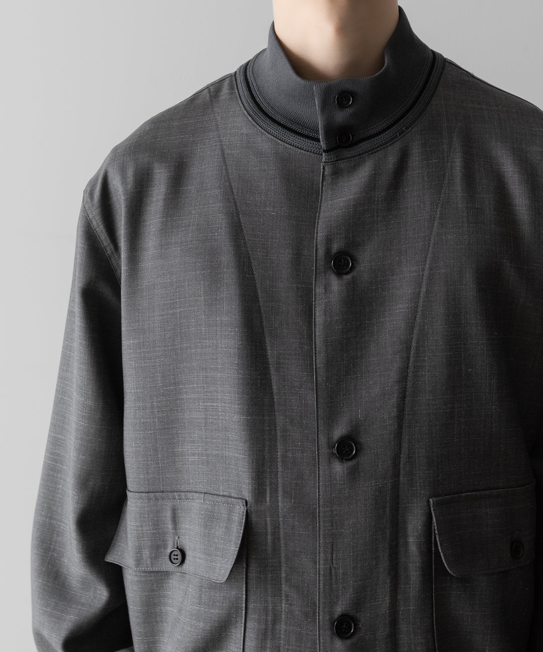 INTÉRIM(インテリム)のHYPER BIG VIRGIN WOOL SILK MOHAIR SUITING RIBBED JACKET - M.GRAY 公式通販サイトsession福岡セレクトショップ
