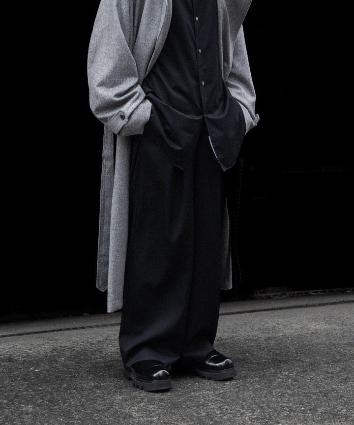 ssstein(シュタイン)のW/CA BEAVER EASY WIDE TROUSERS - BLACKの公式通販サイトsession福岡セレクトショップ
