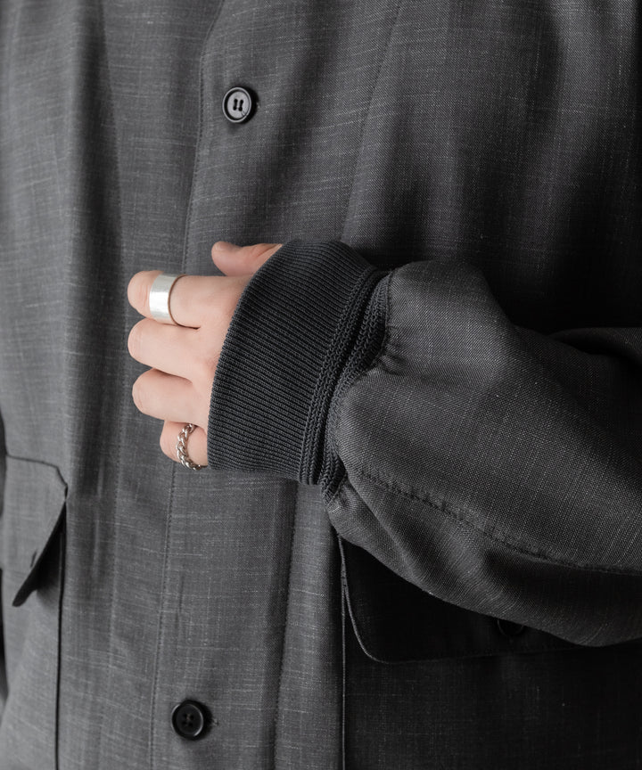 INTÉRIM(インテリム)のHYPER BIG VIRGIN WOOL SILK MOHAIR SUITING RIBBED JACKET - M.GRAY 公式通販サイトsession福岡セレクトショップ
