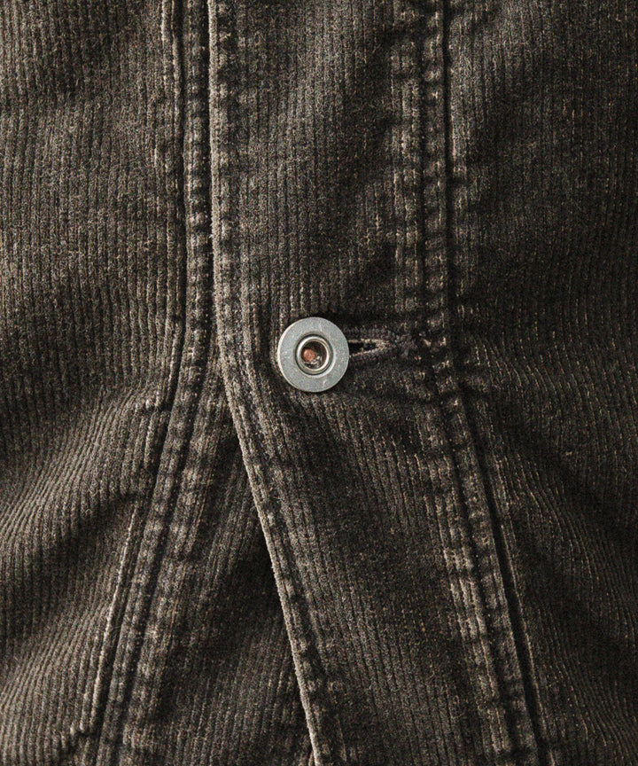 【paratrait】COATED CORDUROY PK - BLACK