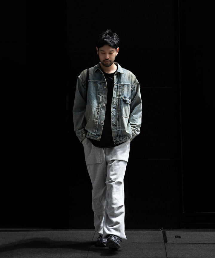 インテリムのHYPER BIG VINTAGE WASHED "1ST KIBATA SHUTTLE DENIM JACKETのSHABBY