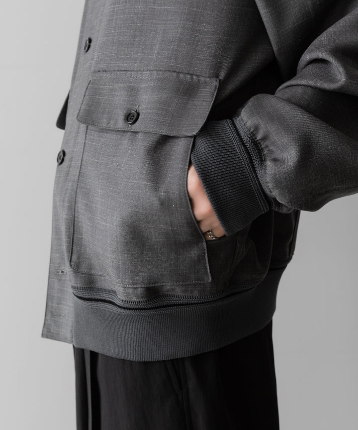 INTÉRIM(インテリム)のHYPER BIG VIRGIN WOOL SILK MOHAIR SUITING RIBBED JACKET - M.GRAY 公式通販サイトsession福岡セレクトショップ
