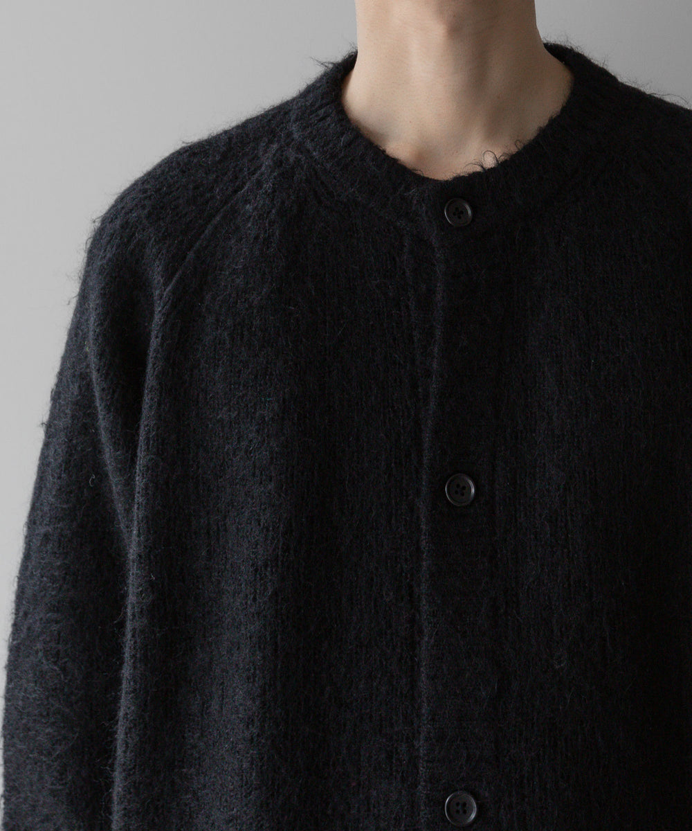 stein(シュタイン)の23AWコレクションKID MOHAIR KNIT CARDIGANのBLACK 公式通販サイトsession福岡セレクトショップ