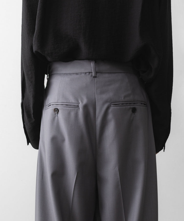ANTHEM A アンセム エーのWOOL TROPICAL SIDE GATHER SLACKSの公式通販サイトsession福岡セレクトショップ