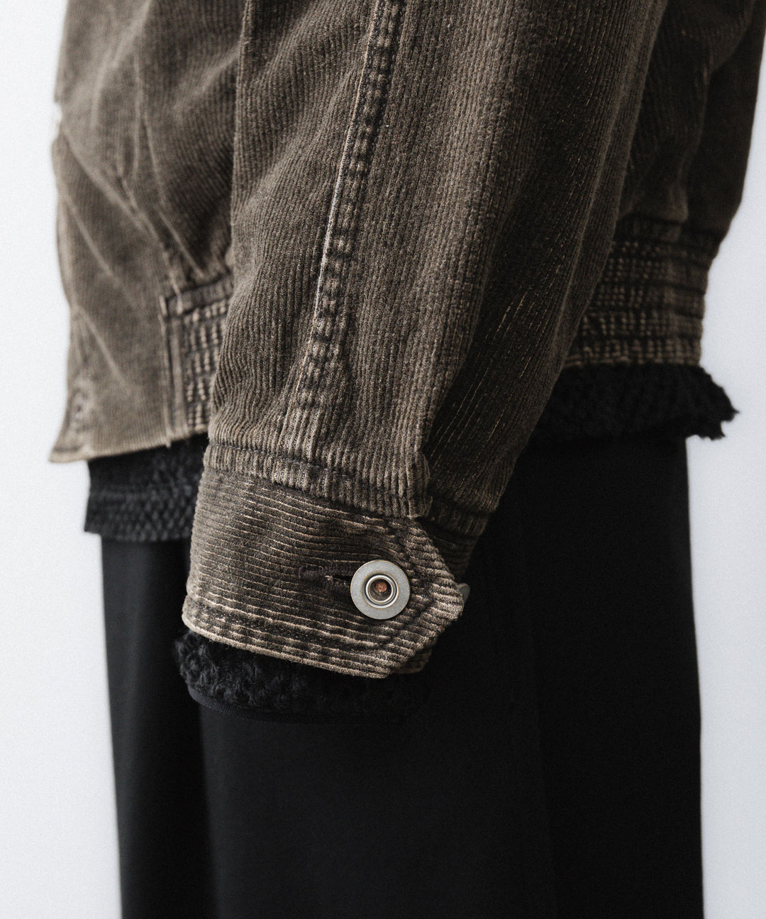 【paratrait】COATED CORDUROY PK - BLACK
