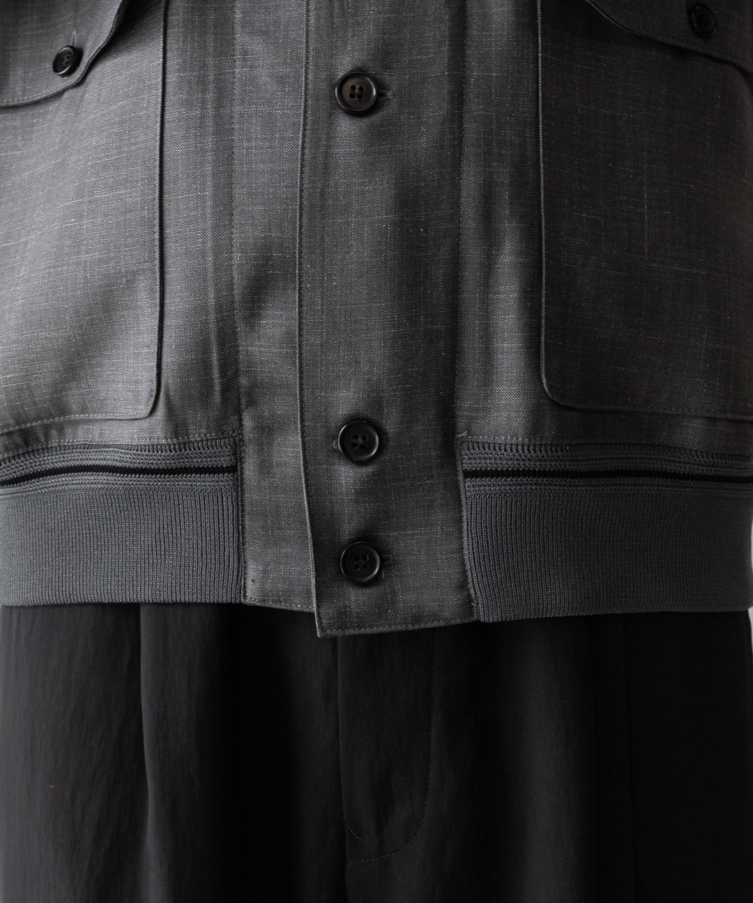 INTÉRIM(インテリム)のHYPER BIG VIRGIN WOOL SILK MOHAIR SUITING RIBBED JACKET - M.GRAY 公式通販サイトsession福岡セレクトショップ
