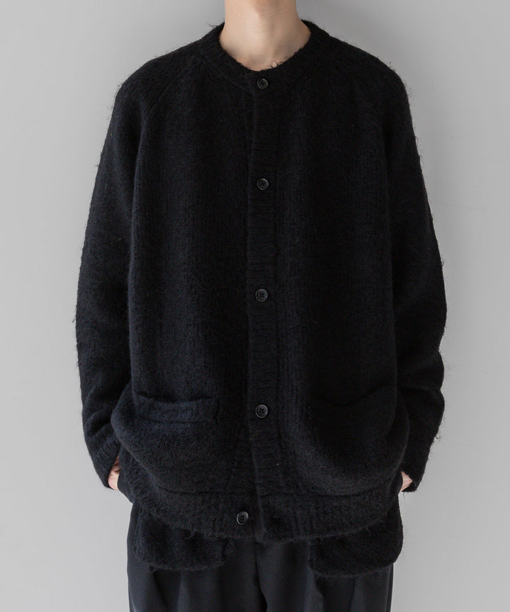 stein(シュタイン)の23AWコレクションKID MOHAIR KNIT CARDIGANのBLACK 公式通販サイトsession福岡セレクトショップ