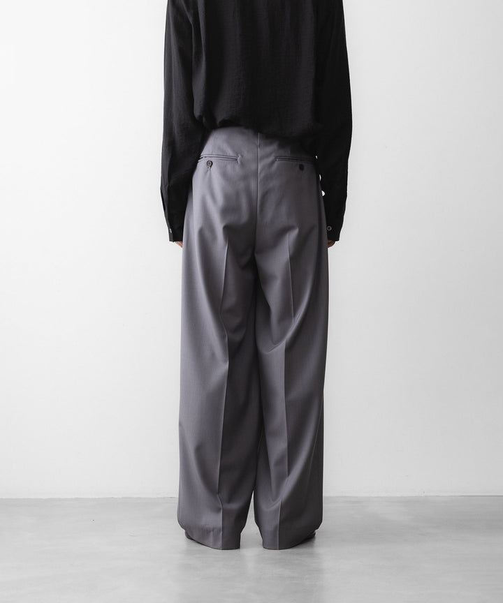 ANTHEM A アンセム エーのWOOL TROPICAL SIDE GATHER SLACKSの公式通販サイトsession福岡セレクトショップ