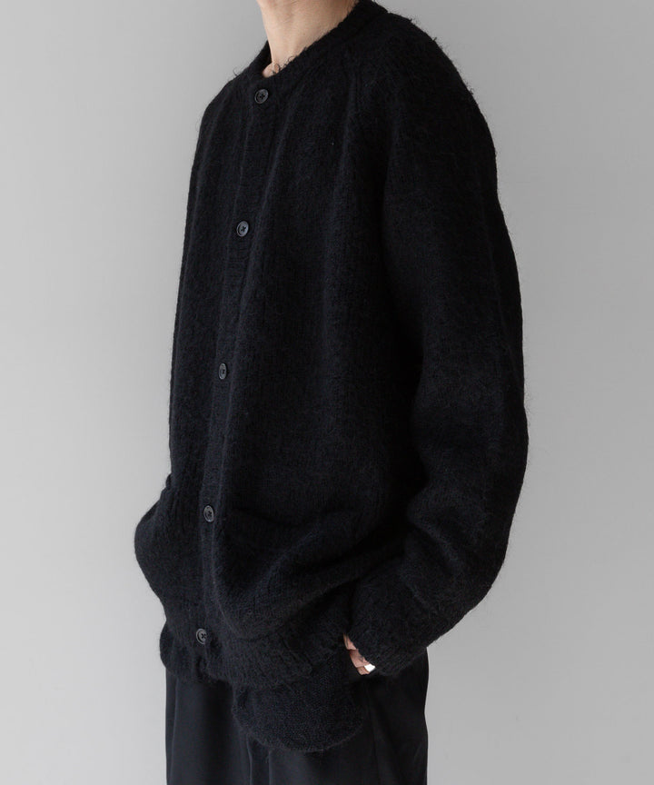 stein(シュタイン)の23AWコレクションKID MOHAIR KNIT CARDIGANのBLACK 公式通販サイトsession福岡セレクトショップ