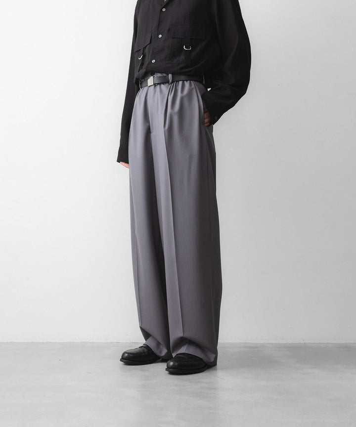 ANTHEM A アンセム エーのWOOL TROPICAL SIDE GATHER SLACKSの公式通販サイトsession福岡セレクトショップ
