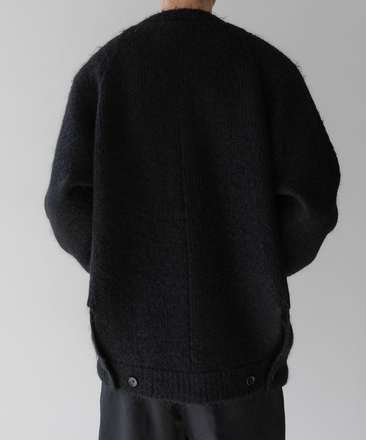 stein(シュタイン)の23AWコレクションKID MOHAIR KNIT CARDIGANのBLACK 公式通販サイトsession福岡セレクトショップ