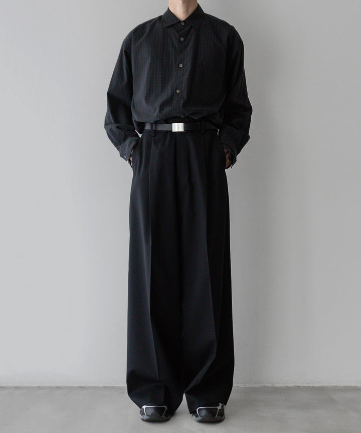 stein(シュタイン)の24SSコレクションOVERSIZED DOWN PAT SHIRTのGINGHAM( CHARCOAL )