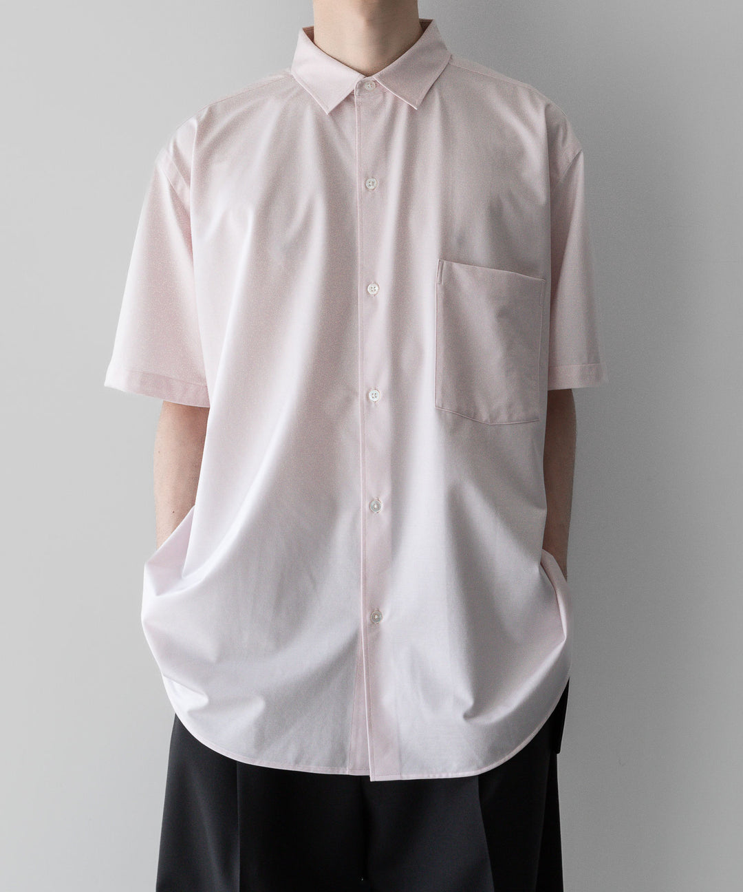 【KANEMASA PHIL.】カネマサフィルの46G ATOMOSPHERE STRIPE SS SHIRT - SALMON PINK 公式通販サイトsession福岡セレクトショップ