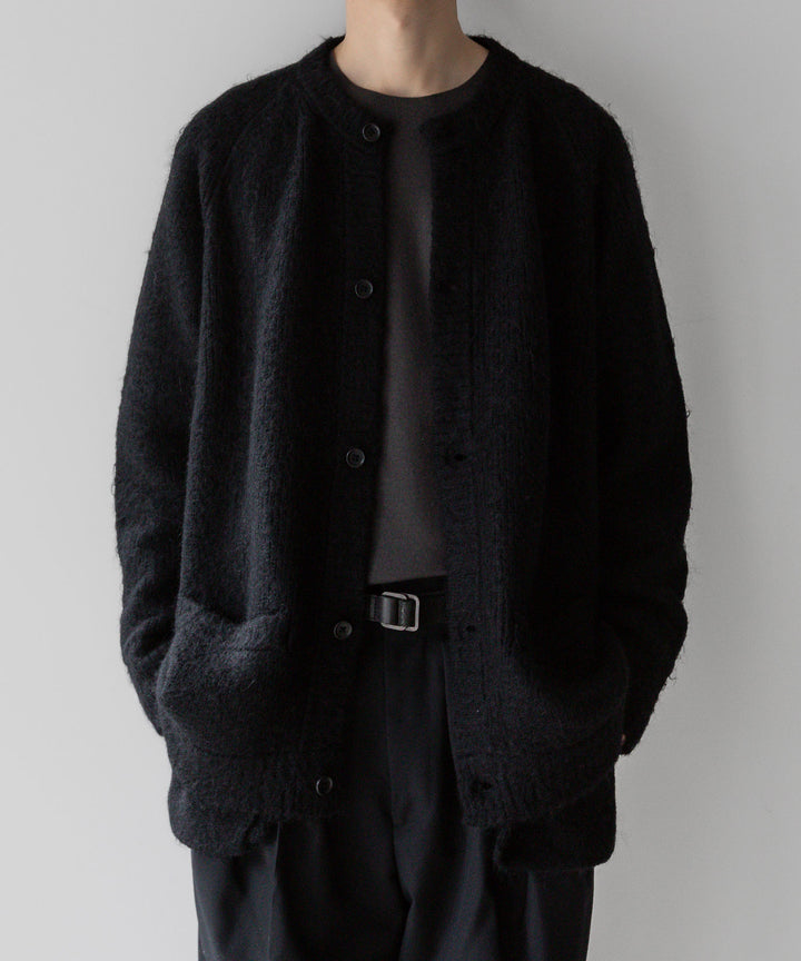 stein(シュタイン)の23AWコレクションKID MOHAIR KNIT CARDIGANのBLACK 公式通販サイトsession福岡セレクトショップ