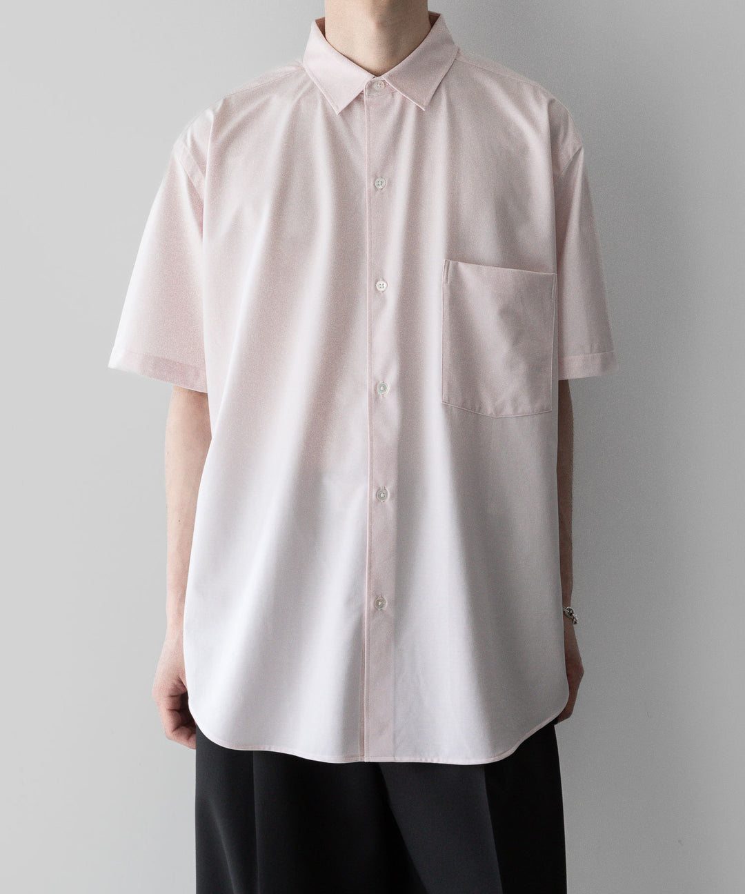 【KANEMASA PHIL.】カネマサフィルの46G ATOMOSPHERE STRIPE SS SHIRT - SALMON PINK 公式通販サイトsession福岡セレクトショップ