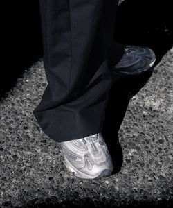 ssstein / シュタイン】DOUBLE WEAVE COTTON ROUND PANTS - BLACK