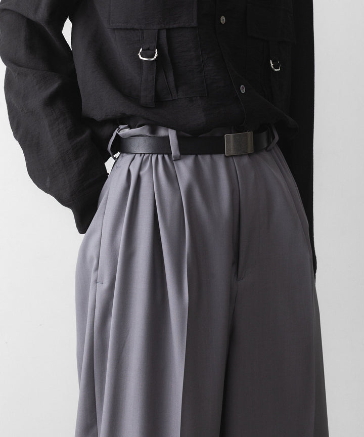 ANTHEM A アンセム エーのWOOL TROPICAL SIDE GATHER SLACKSの公式通販サイトsession福岡セレクトショップ