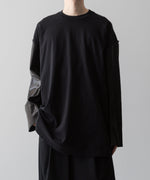 画像をギャラリービューアに読み込む,  i&#39;m here(アイムヒアー)のWASHABLE LEATHER SLEEVE : L/S T-SHIRT - BLACKの公式通販サイトsession福岡セレクトショップ
