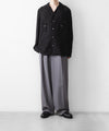 【ANTHEM A】WOOL TROPICAL SIDE GATHER SLACKS - GRAY