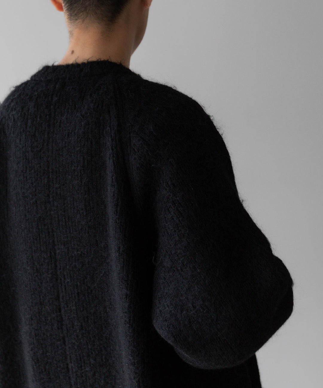 stein(シュタイン)の23AWコレクションKID MOHAIR KNIT CARDIGANのBLACK 公式通販サイトsession福岡セレクトショップ