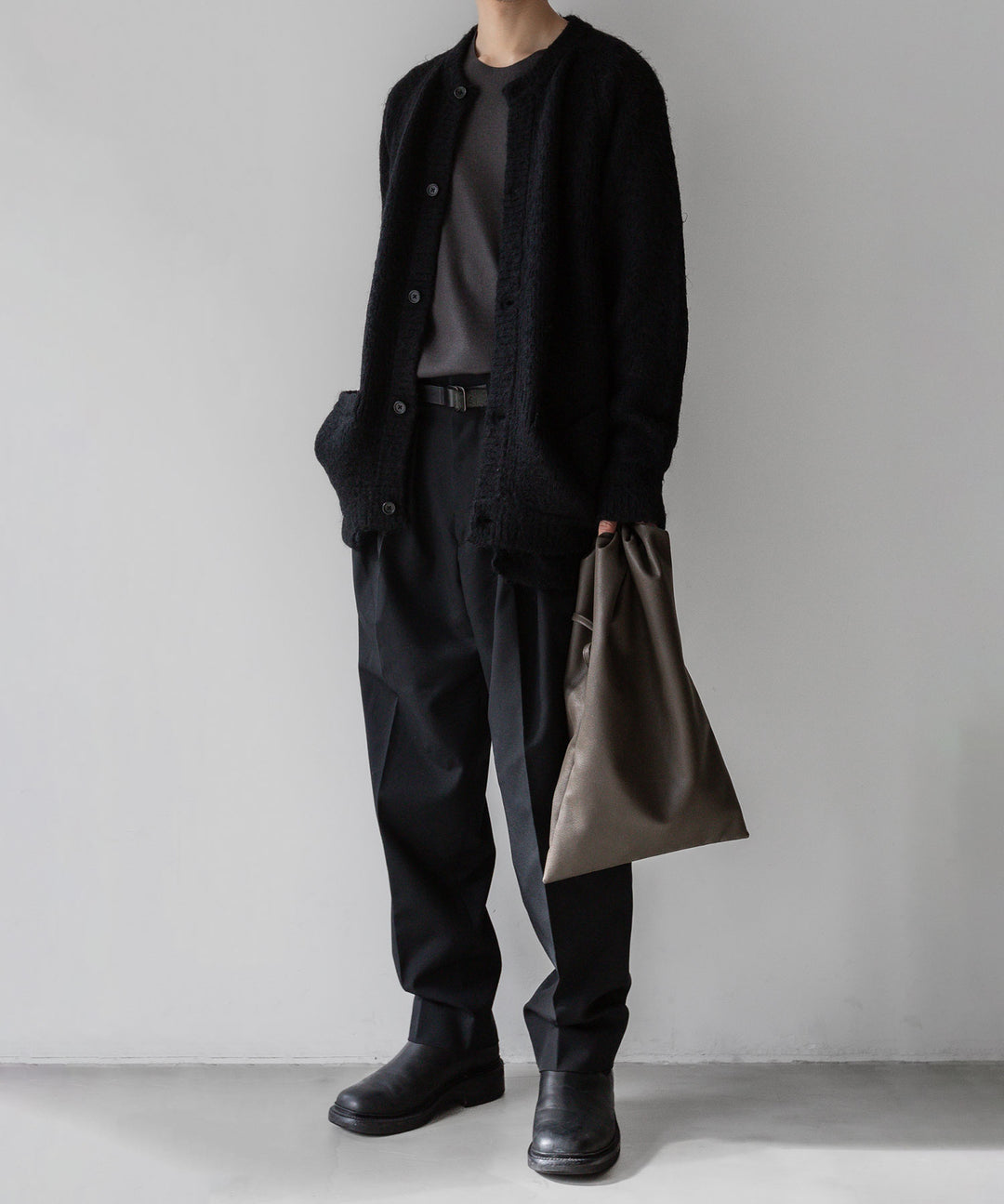 stein(シュタイン)の23AWコレクションKID MOHAIR KNIT CARDIGANのBLACK 公式通販サイトsession福岡セレクトショップ