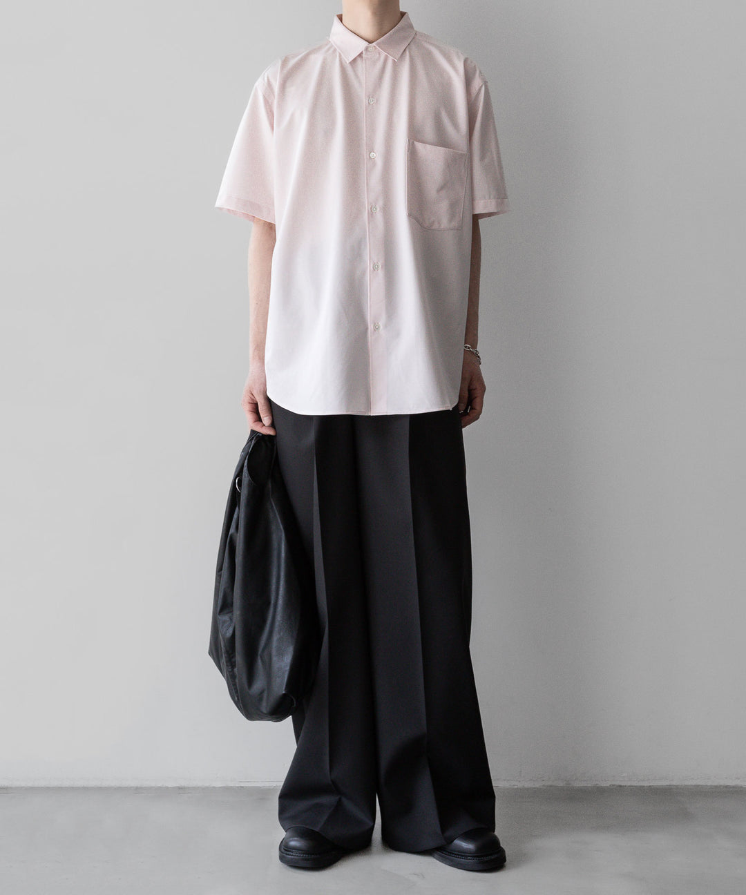 【KANEMASA PHIL.】カネマサフィルの46G ATOMOSPHERE STRIPE SS SHIRT - SALMON PINK 公式通販サイトsession福岡セレクトショップ