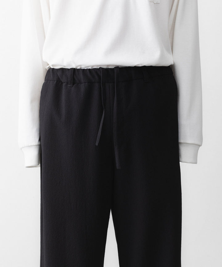 INTÉRIM - インテリムのWOOL CREPE SABLE VOILE DEADSTOCK FABRIC WIDE DRESS EASY PANTSのBLACK公式通販サイトsession福岡セレクトショップ