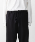 画像をギャラリービューアに読み込む, INTÉRIM - インテリムのWOOL CREPE SABLE VOILE DEADSTOCK FABRIC WIDE DRESS EASY PANTSのBLACK公式通販サイトsession福岡セレクトショップ

