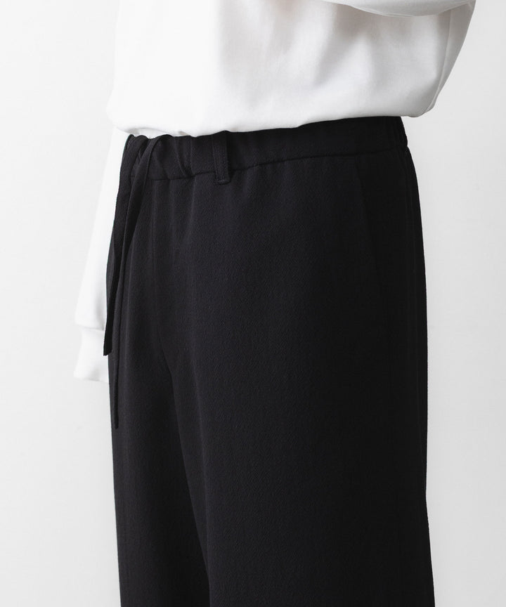 INTÉRIM - インテリムのWOOL CREPE SABLE VOILE DEADSTOCK FABRIC WIDE DRESS EASY PANTSのBLACK公式通販サイトsession福岡セレクトショップ