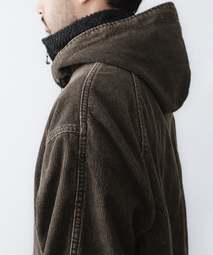 【paratrait】COATED CORDUROY PK - BLACK