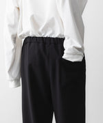 画像をギャラリービューアに読み込む, INTÉRIM - インテリムのWOOL CREPE SABLE VOILE DEADSTOCK FABRIC WIDE DRESS EASY PANTSのBLACK公式通販サイトsession福岡セレクトショップ
