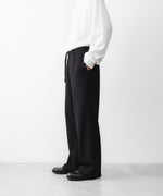 画像をギャラリービューアに読み込む, INTÉRIM - インテリムのWOOL CREPE SABLE VOILE DEADSTOCK FABRIC WIDE DRESS EASY PANTSのBLACK公式通販サイトsession福岡セレクトショップ
