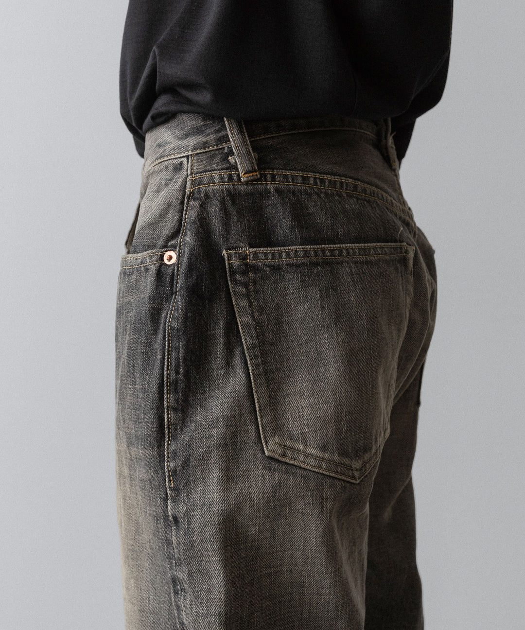 【INTÉRIM】CLASSIC VINTAGE "1947XX" SHUTTLE DENIM TROUSERS - C.BLACK