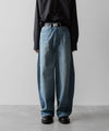 【ssstein】DEFORMATION WIDE DENIM JEANS - INDIGO