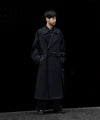 【ssstein】OVERSIZED DOUBLE BREASTED COAT - BLACK