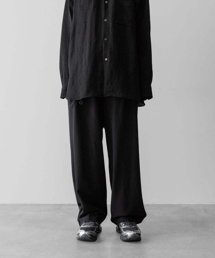 ANTHEM A アンセムエー WOOL RAYON TROPICAL NO-BRAINER PANTSのBLACK 公式通販サイトsession福岡セレクトショップ