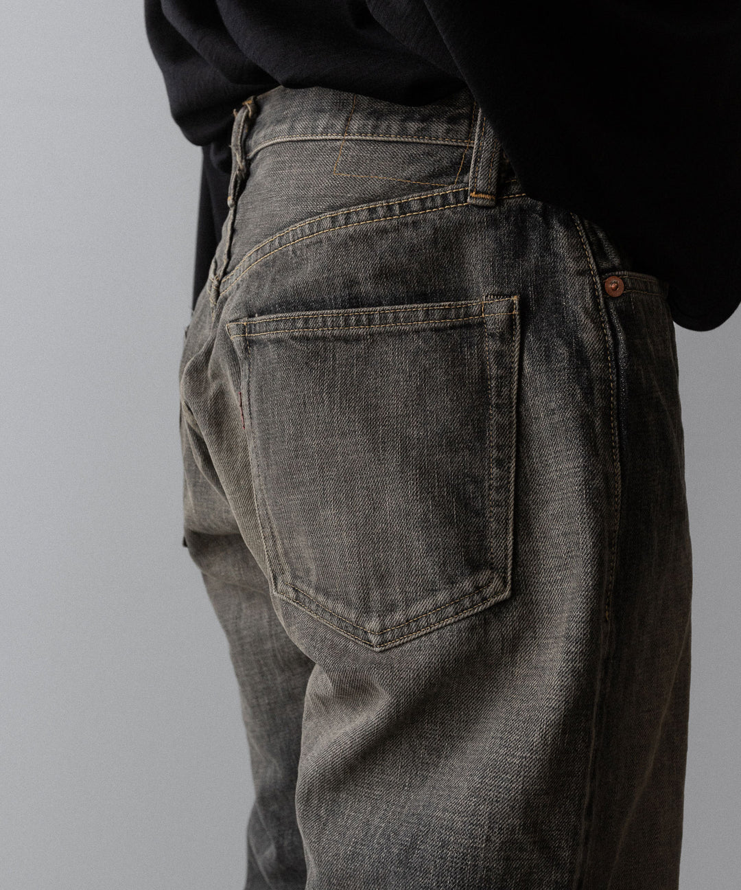 【INTÉRIM】CLASSIC VINTAGE "1947XX" SHUTTLE DENIM TROUSERS - C.BLACK