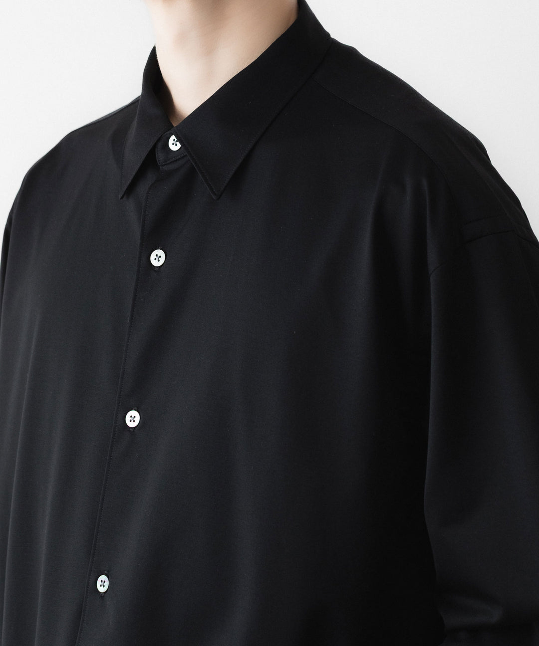 KANEMASA PHIL. カネマサフィルの46G MODEST SHIRTのBLACK 公式通販サイトsession福岡セレクトショップ